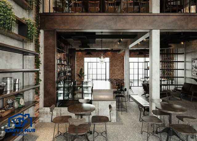 Jasa Kontraktor Renovasi Cafe Cikarang Konsep Industrial Cepat Balik Modal! Hemat Waktu