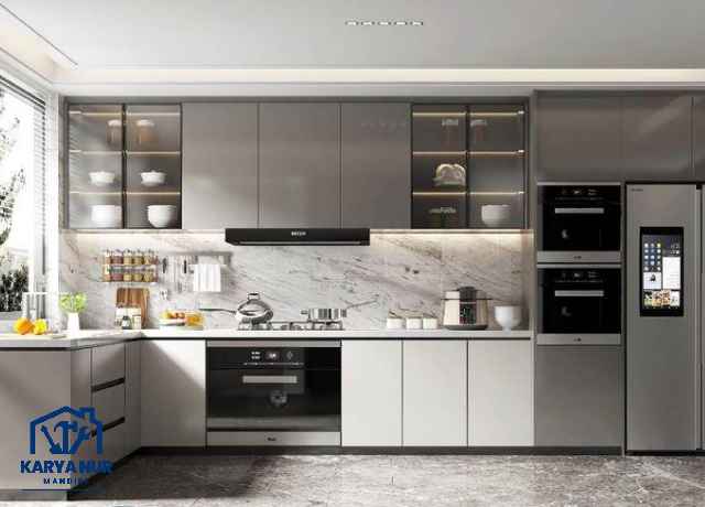 Custom kitchen set Cikarang Bekasi bahan aluminium anti rayap awet