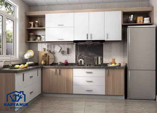Desain Kitchen PVC Gantung: Solusi Penyimpanan Rahasia Dapur Rapi area Senen