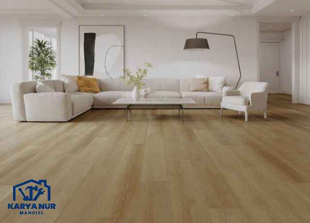 Jasa Vinyl Lantai Ruang Tamu Mewah, Tamu Pasti Betah area Cikarang