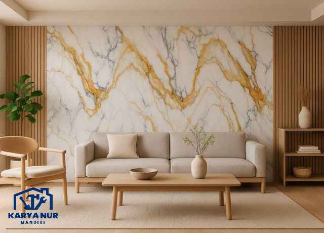 Jasa Wallpaper Custom Motif Marmer Depok: Mewah Tanpa Beli Batu