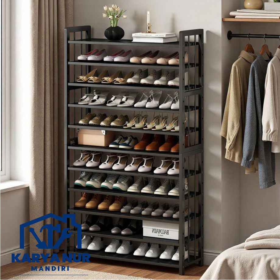 Rak Sepatu Besi Minimalis jakarta timur - Model Industrial