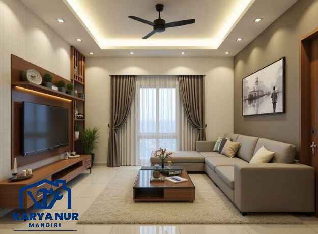 Custom Interior Ruang Tamu Mewah Cikarang: Gratis Desain 3D