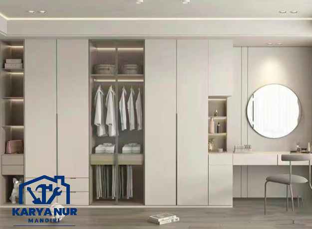 Lemari Custom Full Plafon Bekasi Timur Muat Banyak