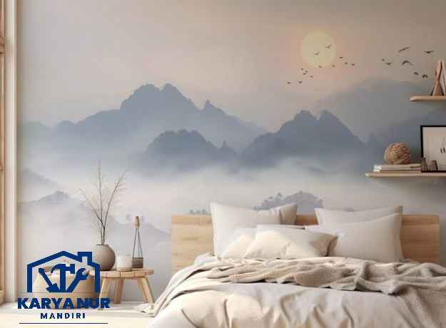 Model Wallpaper Dinding Custom 3D Mewah yang Bikin Indah Kamar Tidur