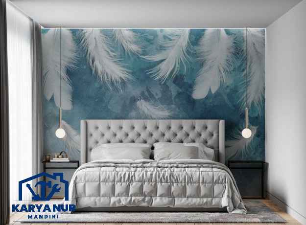 Model Wallpaper Dinding Custom 3D Mewah yang Bikin Indah Kamar Tidur