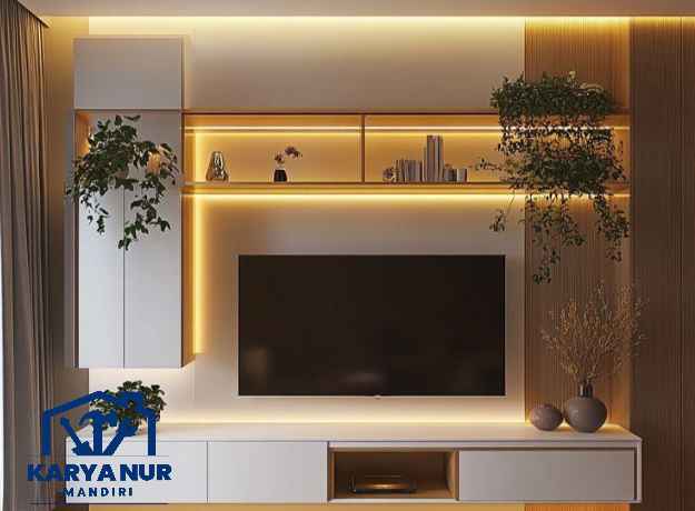 Custom Backdrop TV Jakarta Timur HPL Premium Diskon