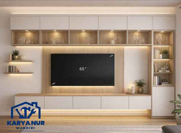 Custom Backdrop TV Jakarta Utara Plus LED Terlaris