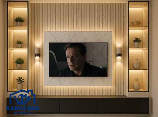 Custom Backdrop TV Jakarta Utara Plus LED Terlaris