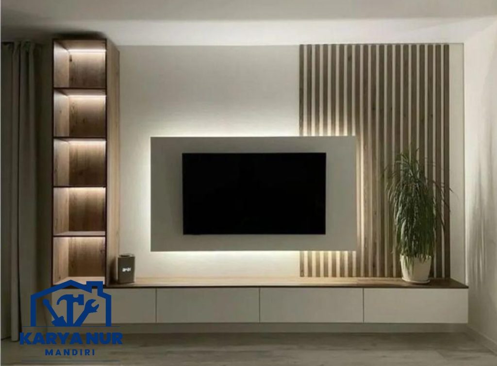 Custom Backdrop TV Jakarta Pusat Desain 3D Gratis
