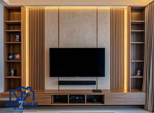 Custom Backdrop TV Jakarta Pusat Desain 3D Gratis