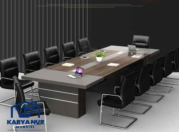 Custom meja meeting Jakarta Pusat hpl jalur kabel rapi