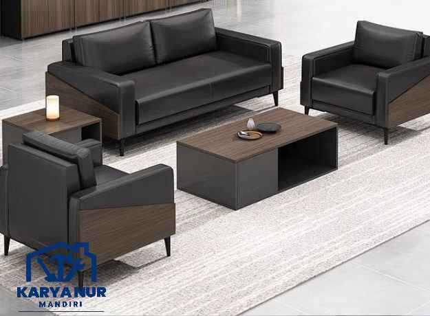 Custom sofa kantor minimalis ruang direktur mewah Jakarta