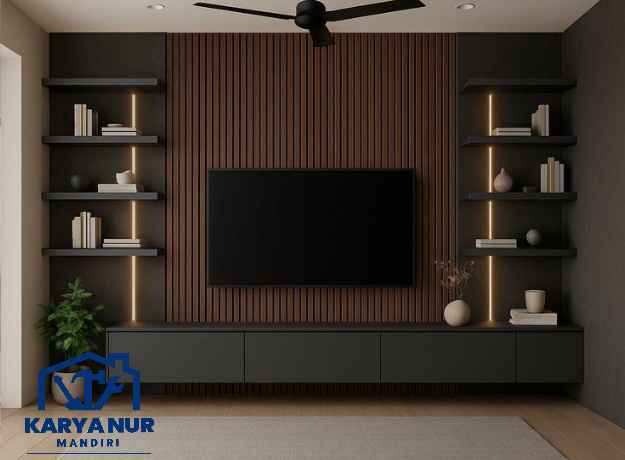 Jasa backdrop tv Jatiasih Bekasi Custom Gratis Pasang