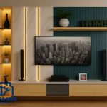 Jasa backdrop tv Bantargerbang Bekasi HPL Anti Rayap Promo