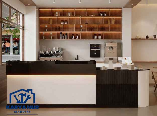 Promo meja barista minimalis hpl custom Gratis Ongkir