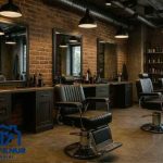 Meja barbershop minimalis HPL custom kilat di Jakarta