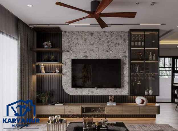 Custom backdrop tv Bekasi modern harga terjangkau