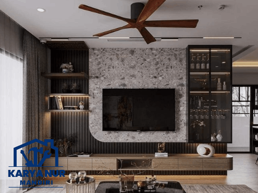 Jasa custom backdrop TV Tangerang minimalis harga terbaru